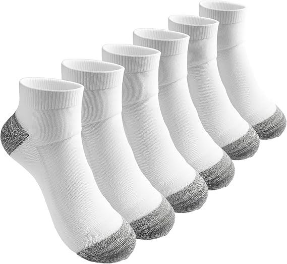Esplus Cushioned Athletic Ankle Socks for Men and Women, Thick Padded Low Cut Sport Socks, Moisture Wicking (3 Pairs)