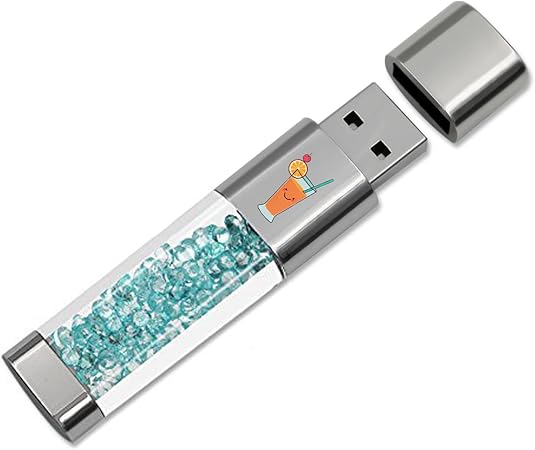 USB Flash Drive 64GB, Techkey External Memory Photo Keeper Storage Stick for Picture/Video/Data Saver/Backup V2.18 High Speed Thumb/Jump/Hard Drives-Summer Breeze Blue