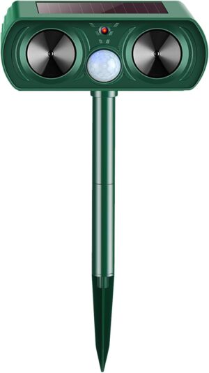 1 Pack Solar Ultrasonic Animal Repeller 2026 Waterproof Outdoor Deer Repellent Devices with Flashing Light
