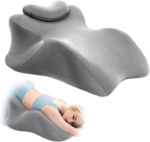 Wedge Pillow for Couples Intimacy, Spine & Hip Alignment Position Cushion, Memory Foam Lift Pillow for Adult Bed