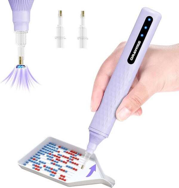 Electric Diamond Painting Pen, Vacuum Diamond Art Pen no Wax Needed | Cordless & Quiet | Rechargeable Battery | Lightweight | Diamond Art Accessories for Adults