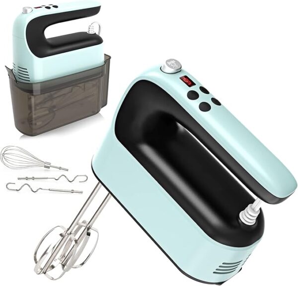 610rsB+0u9L._AC_SX679_ 9-Speed Digital Hand Mixer Electric, 400W Powerful DC Motor, Hand Mixer Electric Handheld with Snap-On Storage Case, 5 Stainless Steel Accessories