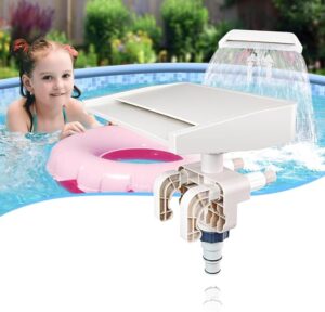 Above Ground Pool Fountain - Cooling and Soothing Waterfall, Adjustable for Various Frames, No Extra Power Required