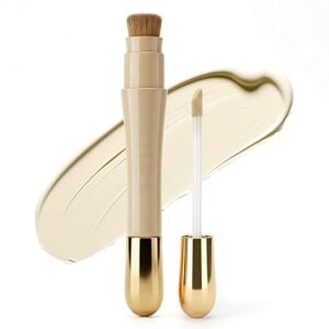 Concealer Full Coverage, Liquid Concealer Stick with Double Head for Under Eye Face Makeup, Waterproof Multi Use Corrector Concealers Cover Dark Circles Blemish for All Skin Types, Ivory 0.23 fl oz