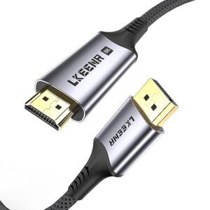 DisplayPort to HDMI Cable (8K@60Hz, 4K@120Hz, 2K@144Hz) 5ft Uni-Directional DP 1.4 Source to HDMI