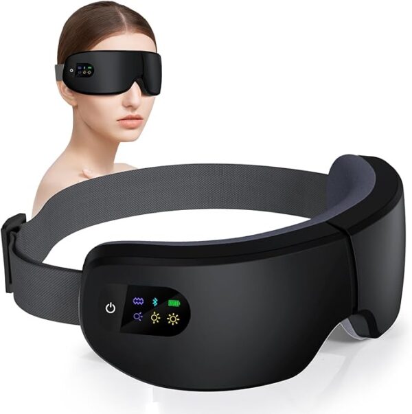 Eye Massager with Heat, 7 Heating and Vibration Modes, Eye Mask, Birthday Gifts for Women, Men, Friend, Mom and Dad, Sleep Mask for Relax