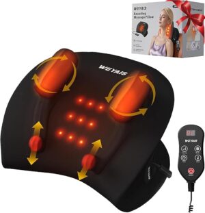 61CCu+cB5gL._AC_SX679_ Neck Massager Pillow, Neck and Shoulder Relaxer with Heat, 3 Modes and Strengths, Neck Massager for Pain Relief Deep Tissue, Remote Control, Gift for Women Men Parents Christmas,Black