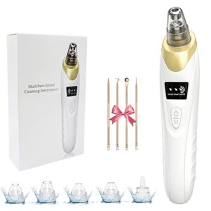 Pore Vacuum, USB Rechargeable Blackhead Remover Vacuum,3 Levels Adjustable Pore Vacuum Blackhead Remover, with 5 Suction Power