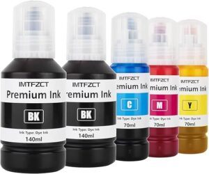Replacement for Epson 502 Ink Refill Bottles for ET-3760 ET2760 ET2750 ET-4760 ET-2850 ET-15000 ST-4000 ST-2000 ET-3710 ET-3850 ET-3750 ET-4850 ET4750 ET2700 ST3000 ET3700 Printer (2BK C M Y)