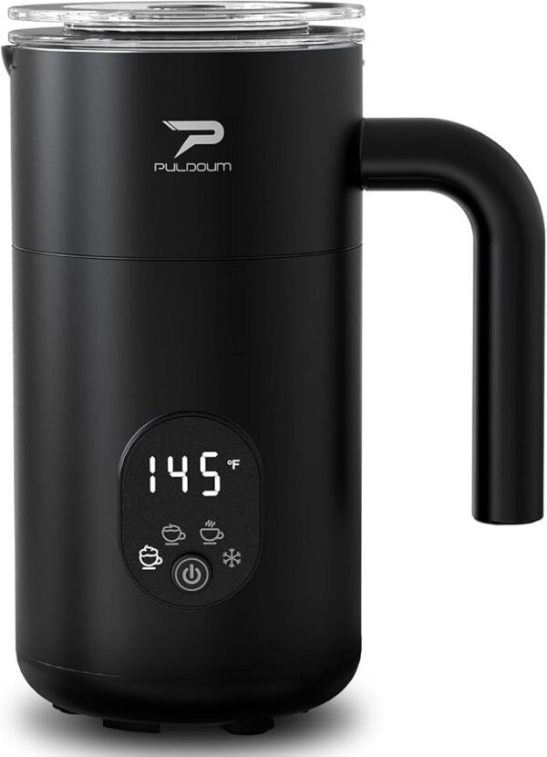 61HhQ-HcUBL._AC_SX679_ Milk Frother and Steamer 4 in 1 Automatic Coffee Steamer Frother, 11.8OZ / 350ML Warm and Cold Foam Frother for Coffee,Latte, Cappuccino, Macchiato, Hot Chocolate (Black)