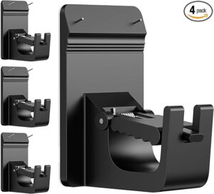 Universal Heavy Duty Curtain Rod Brackets, No Drill Curtain Rod Brackets with Adhesive & Invisible Nail, 30+LB Load Curtain Rod Holders