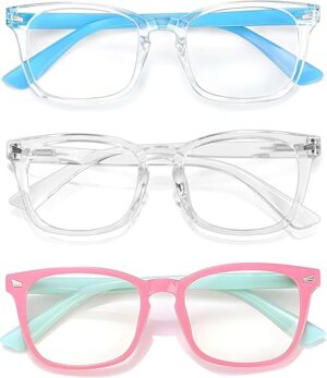 Blue Light Blocking Glasses for Kids Boys Girls Teens - Computer Glasses with Unbreakable Frame and Anti-Glare