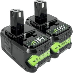 2-Pack 8000mAh 18V Li-ion Battery | Compatible with Ryobi 18V ONE+ P108 P104 P105 P102 P103 P122 P109 | for Ryobi ONE+ Cordless Power Tools