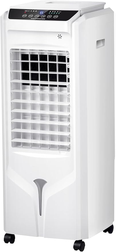 Uthfy Evaporative Air Cooler with 4 Modes, 3 Speed, 4 Gal Water Tank, 30" Swamp Cooler with 4 Ice Packs, 120° Oscillation, Remote, 12 H Timer, Portable Air Conditioner for Large Room, Office