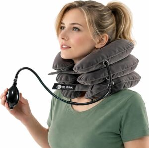 Cervical Neck Stretcher and Cervical Traction Device, Inflatable Neck Traction Device for Home Use, Decompression Devices and Support Brace for Pinched Nerve Relief