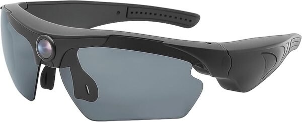 Sports Camera Sunglasses for Men, Smart Sunglasses with Camera, HD 1080p Action Video Cameras UV Protection for Outdoor Activities Cycling, Traveling, Driving