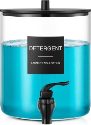 61g5JT0Po9L._AC_SX679_ Glass Laundry Detergent Dispenser, 128 oz / 3.5L Fabric Softener Dispenser for Laundry Room Organization