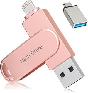 Apple MFi Certified 512GB Photo Stick, Flash Drive for iPhone Memory Stick for Photo/Video Backup Stick, High-Speed USB Stick iPhone Storage Drive
