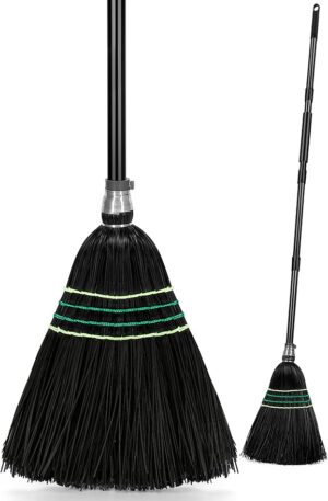 61lsUecrnFL._AC_SY879_ Heavy-Duty Outdoor Broom with Stiff Bristles, Outside Large Commercial Brooms with 60 Inch Long Handle for Sweeping Outdoor Garage Yard Patio Commercial Industrial