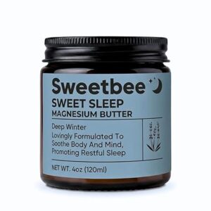 Sweetbee Sweet Sleep magnesium Butter - Deep Winter Magnesium Butter for Sleep, Nighttime Magnesium Cream with with Shea & Mango Seed Butter, Magnesium