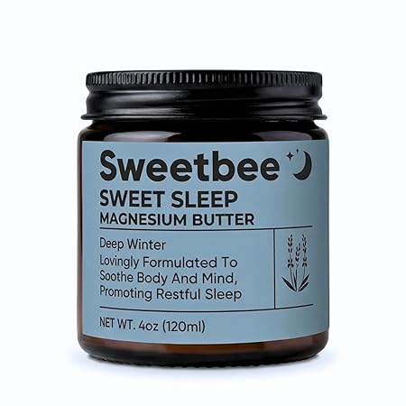 Sweetbee Sweet Sleep magnesium Butter - Deep Winter Magnesium Butter for Sleep, Nighttime Magnesium Cream with with Shea & Mango Seed Butter, Magnesium