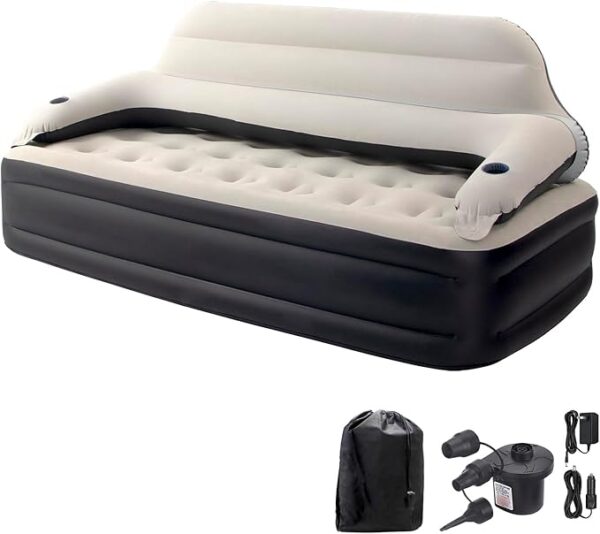 61uFwGTHFAL._AC_SX679_ Twin Size Air Sofa Bed Mattress with Headboard and Pump,Blow Up Couch Inflatable Bed