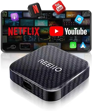 Wireless CarPlayBox with Netflix/YouTube/TF Card Slot Convert Wired CarPlay to Wireless Adapter