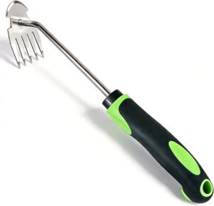 Weed Remover Tool,Hand Weeder Puller Tool,Portable Garden Weeder Tool,for Garden Hand Tools for Vegetable Gardening Backyard Farm Planting & Uprooting Weeding Tool (Rubber Handle)