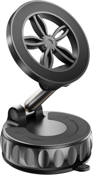 2026 Upgraded Car Phone Holder for Magsafe [125+ LB Strongest Suction & 3000gf Strongest Magnetic] 360° Adjustable Car Phone Mount
