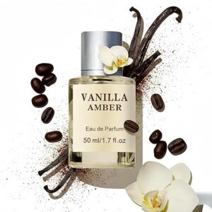 Ambery Vanilla Eau de Parfum for Women - Perfume Spray with Coffee, Jasmine, Cedarwood & Patchouli Notes - Gourmand Fragrance