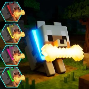 Pixel Style Wolf Night Light