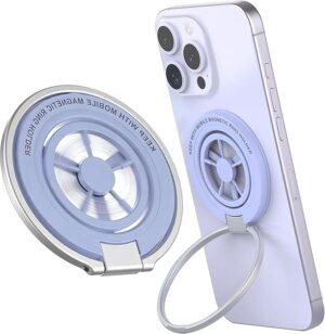 Magnetic Phone Ring Holder for MagSafe, Lucky Wheel Fidget Spinner Phone Grip, Dual Sided Magnets Phone Stand for iPhone /Mag Case, Morandi Aesthetic Kickstand for Gym Travel Stress Relief Accessory