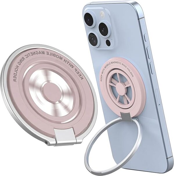 71IVYggWW3L._AC_SX679_ Magnetic Phone Ring Holder for MagSafe, Lucky Wheel Fidget Spinner Phone Grip, Dual Sided Magnets Phone Stand for iPhone /Mag Case, Morandi Aesthetic Kickstand for Gym Travel Stress Relief Accessory