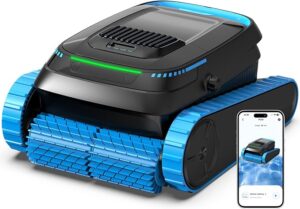 PC20 Automatic Robotic Pool Cleaner, Cordless Pool Vacuum Robot for Inground & Above Ground Pools, Smart Navigation, Self-Parking