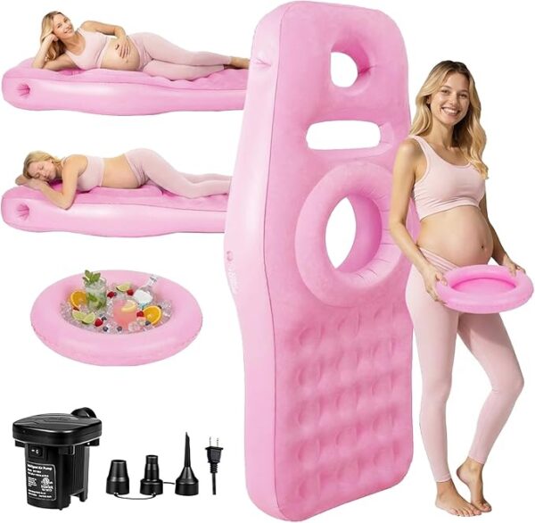 71JgimfU5lL._AC_SX679_ Inflatable Pregnancy Pillow with Belly & Head Hole, Prone Pregnancy Pillow for Stomach Sleepers, Belly Pillow Pregnancy Mattress for Pregnant Women