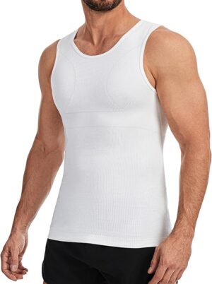Sleeveless Compression Shirt Men Slimming Body Shaper Vest Mens Compression Tank Top Undershirt Shapewear Tummy Control