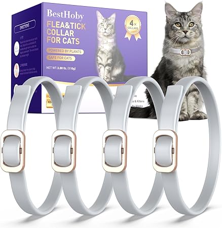 71XsRaBBSlL._AC_SY450_ Flea and Tick Collar for Cats (4 Pack), Plant-Powered with Natural Essential Oils