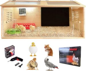 Brooder Box for Chicks,Quail cage,Baby Chicken Supplies,Includes Chicken coop Heater/Quick Installation Tool/Feeding Trough/Water Dispenser, etc,Suitable for Chicks/Duck/Parrot