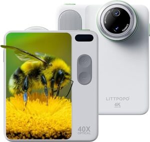 MicroCam-X1 4K Digital Camera, 12MP BSI CMOS Sensor, 400X Microscope, 4K Video, Autofocus, 3.5" LCD | Compact Kids Camera for STEM Learning | Point & Shoot, Portable, Travel, Ideal Gift