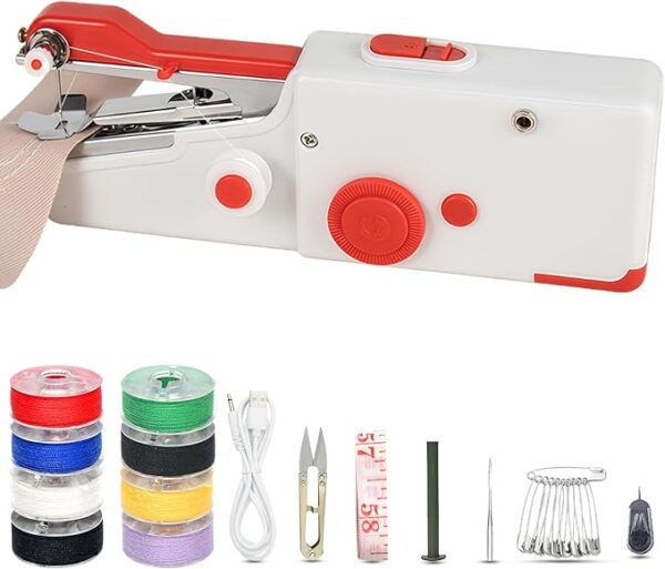 71ZpaMNvdcL._AC_SX679_ Handheld Electric Mini Sewing Machine for Beginners Adult,Portable Stitching Single Thread Sewing Machine Sewing Kit for Quick Clothes Repairs