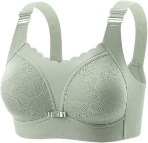 Daisy Bras for Older Women Full Coverage No Underwire Bra Comfortable Breathable Bralette Push Up Wide Strap Bras