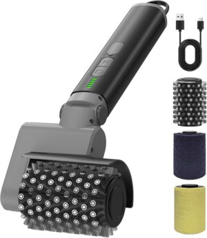Electric Grill Brush, Rechargeable USB BBQ Grill Cleaner with 3-Speed & 3 Heads, 150+ Min Runtime, Waterproof & Heat Resistant