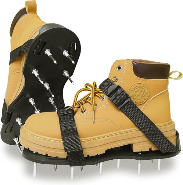 Lawn Aerator Shoes with Adjustable Straps - for Lawn Aeration or as Screed Shoes - Lawn Aerator Shoes as Perfect Aerator Lawn Tool