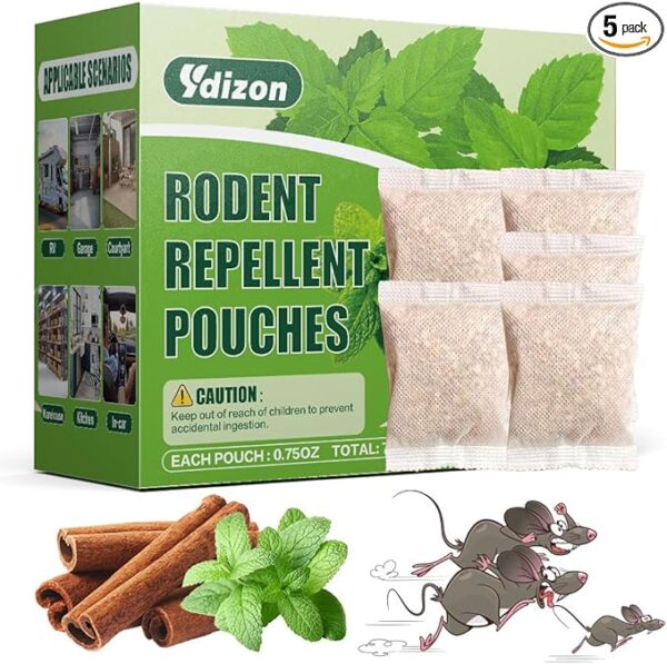Natural Scent-Based Rodent Deterrent for Indoor & Outdoor Use
