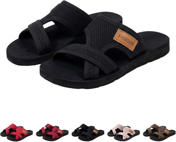 Orthopedic Sandals for Woman Summer Comfortable Breathable Slip On Flip Flops Arch Support Casual Shoes Beach Slippers