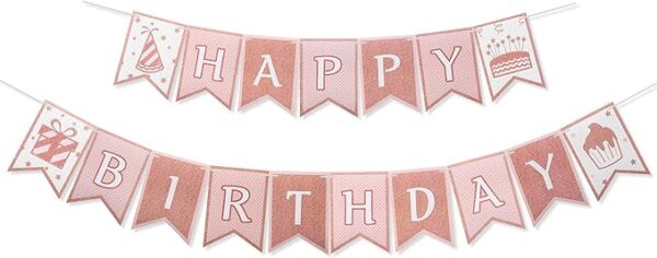 Happy Birthday Banner – Custom Designed Cardboard Boys and Girls Birthday Decoration