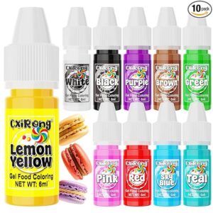 812lPrOlVEL._SX679_PIbundle-10,TopRight,0,0_AA679SH20_ Gel Food Coloring - 10 Colors Concentrated Food Dye, Cake Decorating Supplies Tasteless Food Coloring Gel for Baking