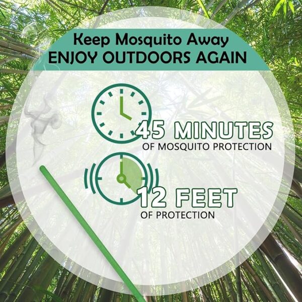 Citronella Mosquito Repellent Incense Sticks, Deet Free Mosquito Barrier for Patio, Camping, Fishing