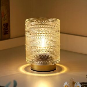 Small Battery operated Lamp with Timer for Bedside/Coffee Table/Book shelf Decor,Cordless Aesthetic Lamps with Warm Moody Lighting for Home