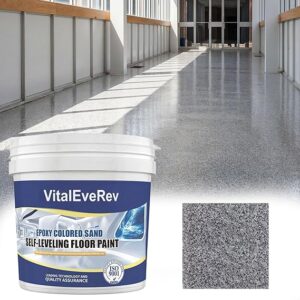 Epoxy Colored Sand Floor Paint, High-Gloss Self-Leveling Epoxy Coating for Interior & Exterior Surfaces